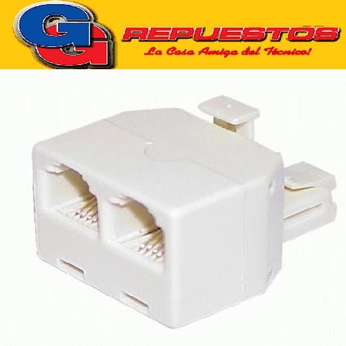 ADAPTADOR MACHO RJ-11 A 2 HEMBRAS