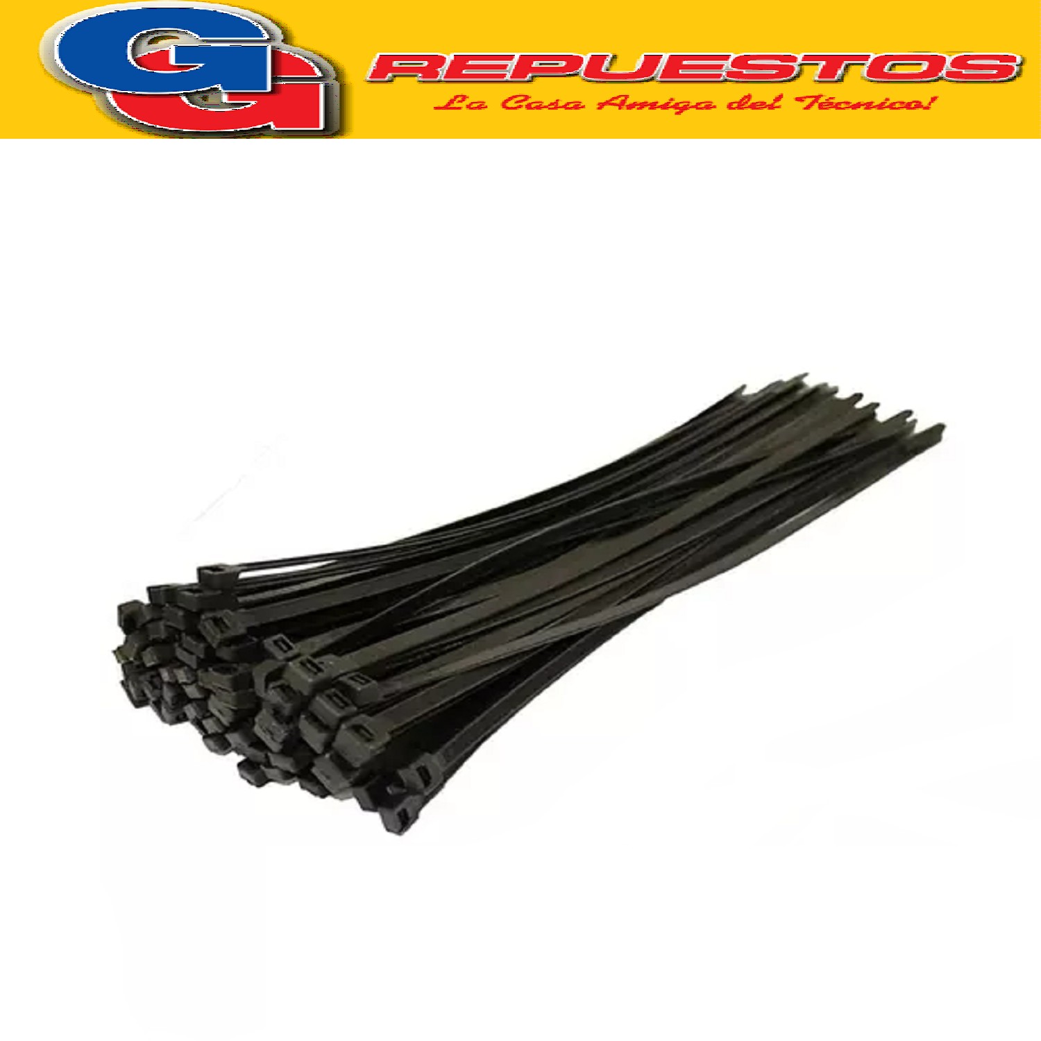 PRECINTOS NYLON 4.8mm x 400 mm NEGRO UVX100