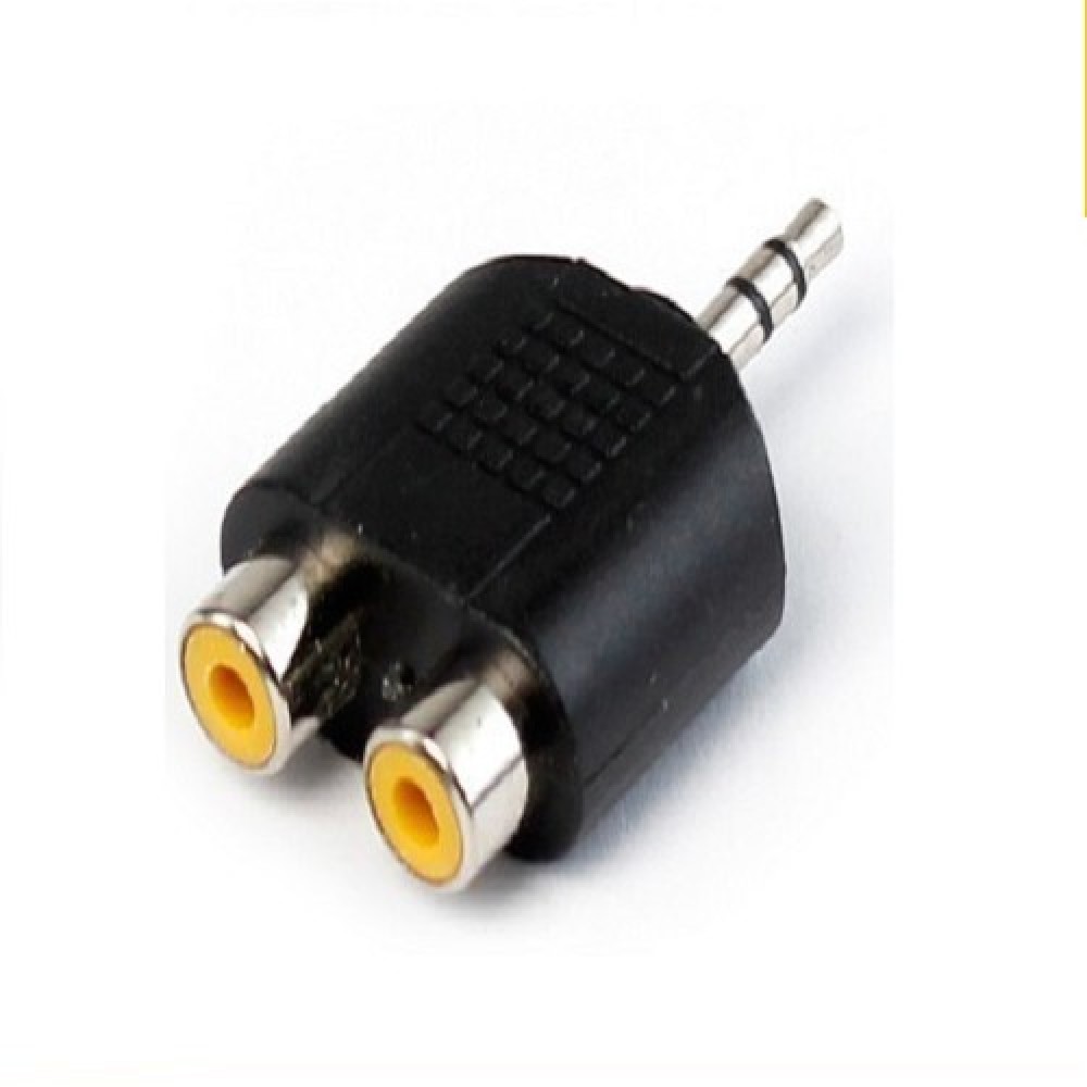 ADAPTADOR PLUG/JACK 3.5 M/ESTEREO A 2 H/RCA