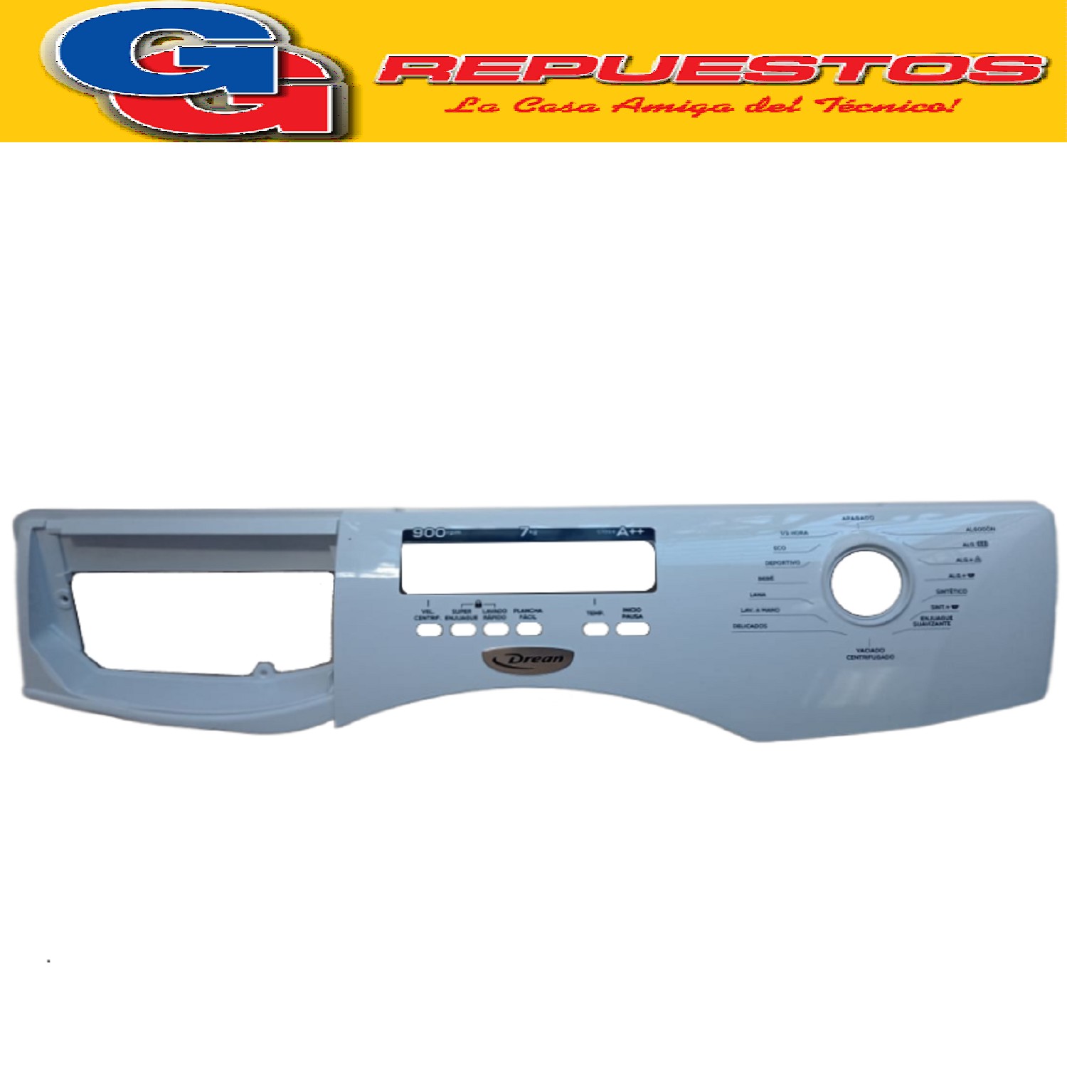 PANEL DE COMANDOS LAVARROPAS DREAN NEXT 7.09 7KG ORIGINAL  P ANEL DREAN NEXT 7.09 ECO 7KG 900RPM 709802583 Cod Origen: 709802735 WW01L02241 WW01L02410 709803862 709803914