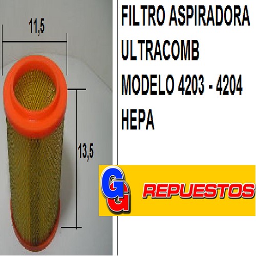 FILTRO ASPIRADORA ULTRACOMB HEPA 4203 / 4204 X 1