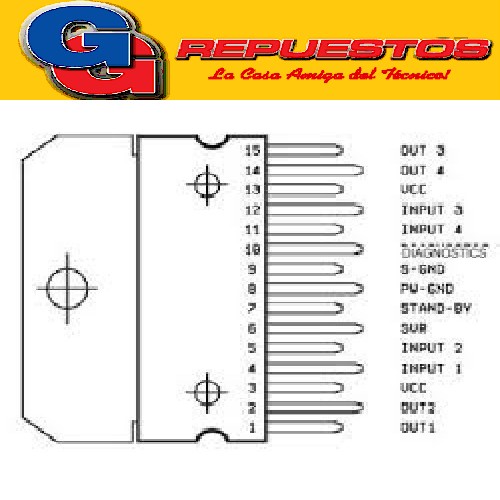 TDA7377 CIRCUITO INTEGRADO  AUDIO