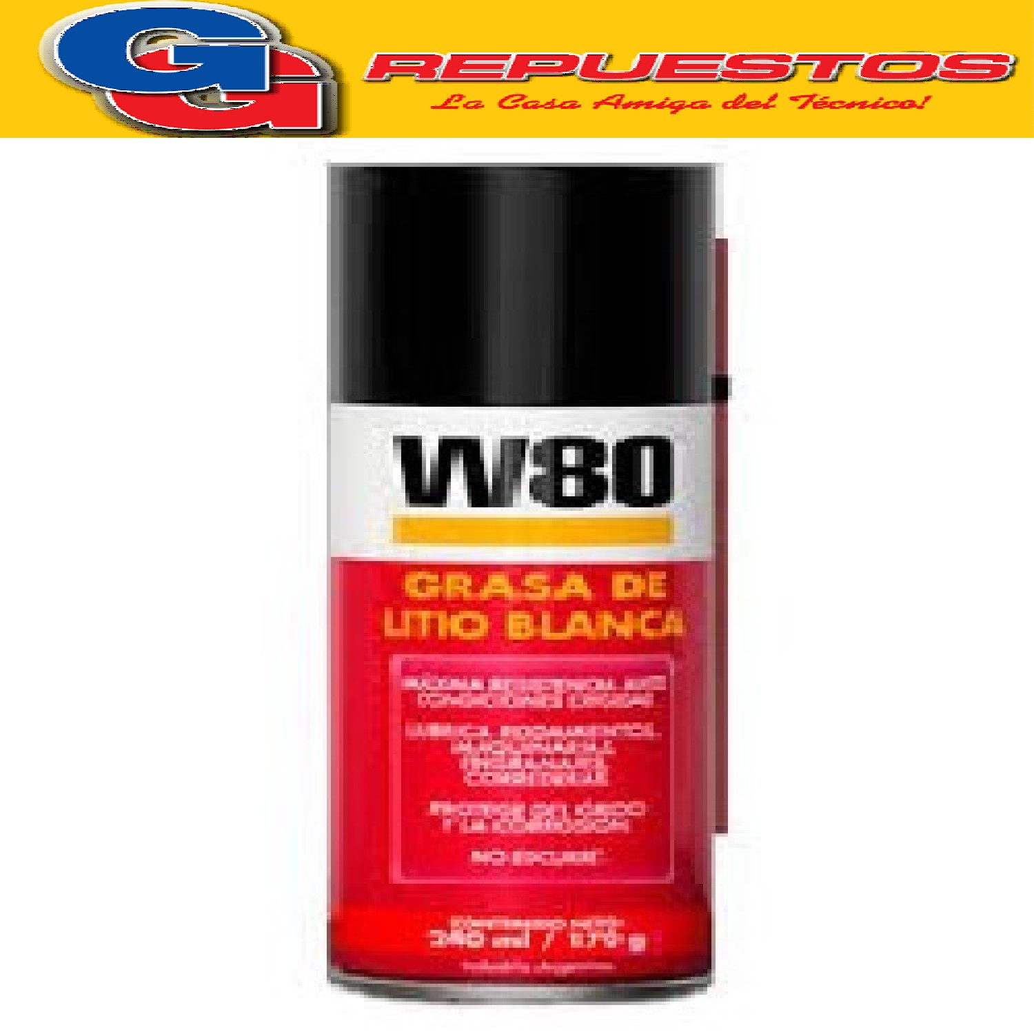 GRASA DE LITIO BLANCA EN AEROSOL W80 220 ml
