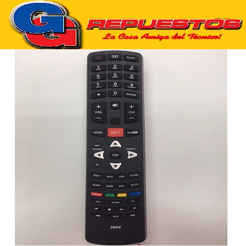 CONTROL REMOTO LED SMART 3D TCL 3859 TCL / HITACHI / JVC / NOBLEX / SANYO / PHILCO