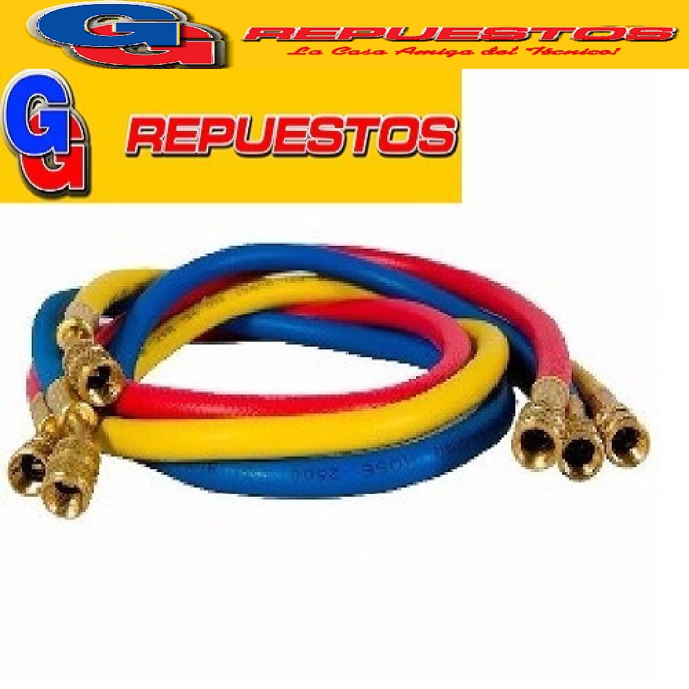 JUEGO MANGUERAS MANIFOLD 3 X 180cm R22 (EL JUEGO) R134 R12 Y H12