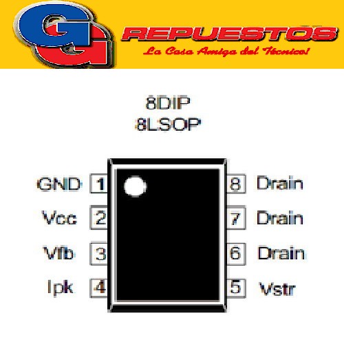 DM0365R / FSQ0365 CIRCUITO INTEGRADO (650V/67KHZ/27W/1.5A/4.5ohms)