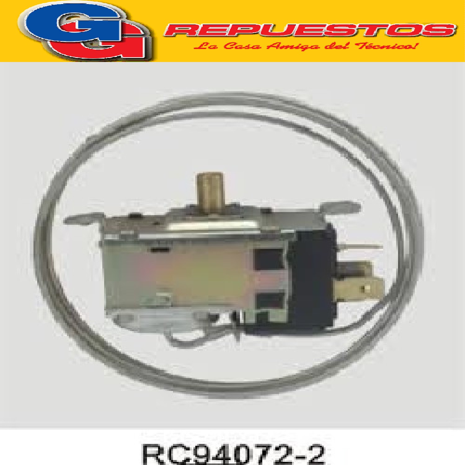 TERMOSTATO RC 94072-2S / COLUMBIA / FREEZER (+4.5-16.4_-19.2_-24) 3 CONTACTOS EJE REDONDO 2 FRIOS / 3 TERMINALES
TSV9011 - TSV9016 CAPILAR 1000 mm