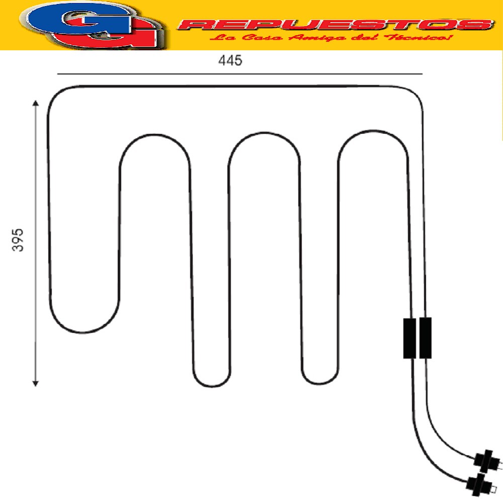 RESISTENCIA ALUMINIO HELADERA GARDENIA 152---1501- 220V 40W