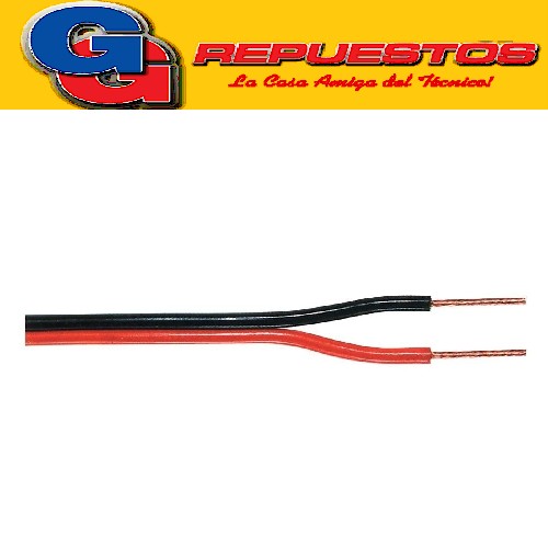 CABLE PARA  BAFLE 2 X 0,50 ROJO/NEGRO PARLANTE PRECIO POR METRO