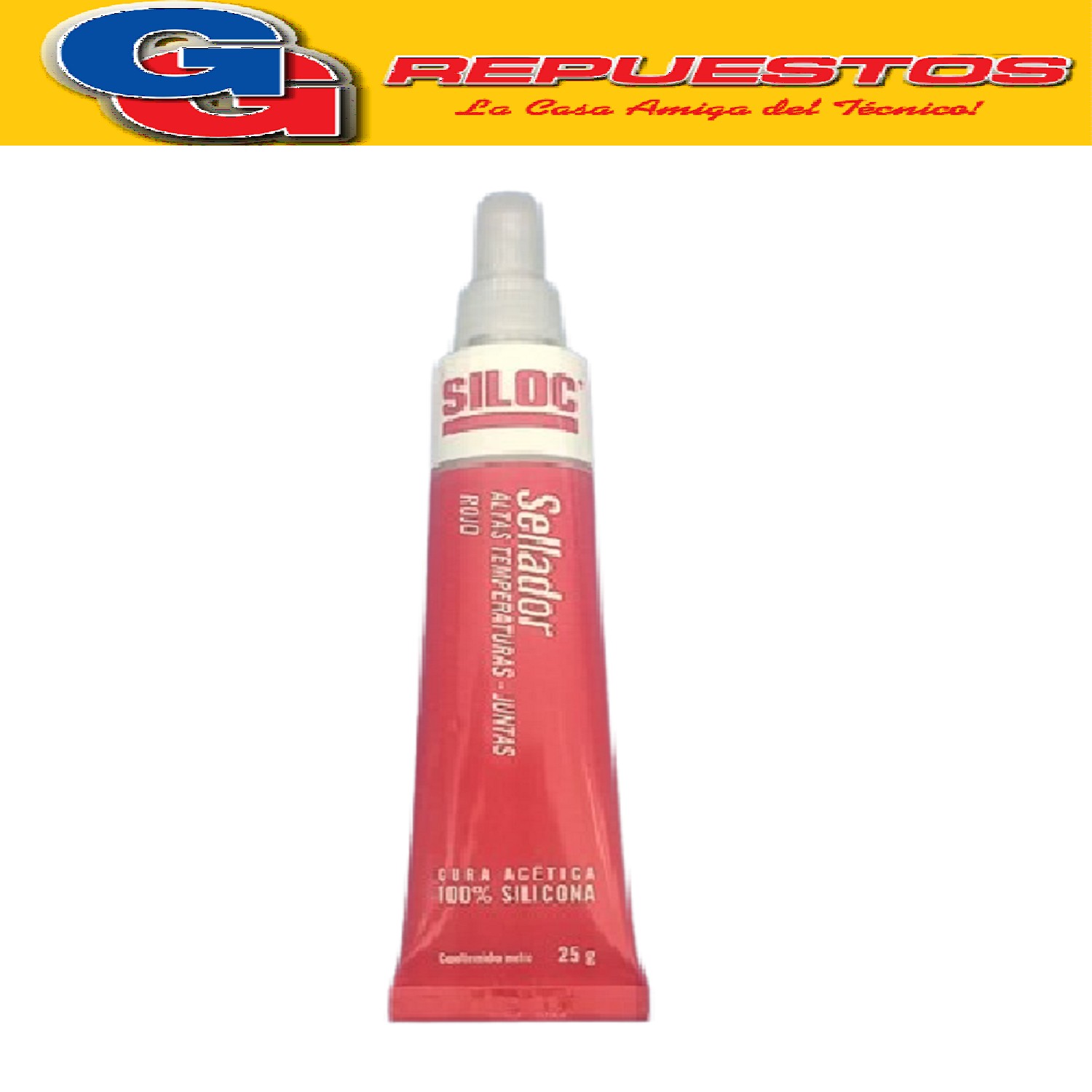 SILOC ALTA TEMPERATURA ROJO X 25 Grs SILICONA