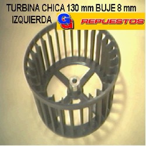 TURBINA PURIFICADOR 130 mm CHICA BUJE 8 mm IZQUIERDA ALTO 7cm