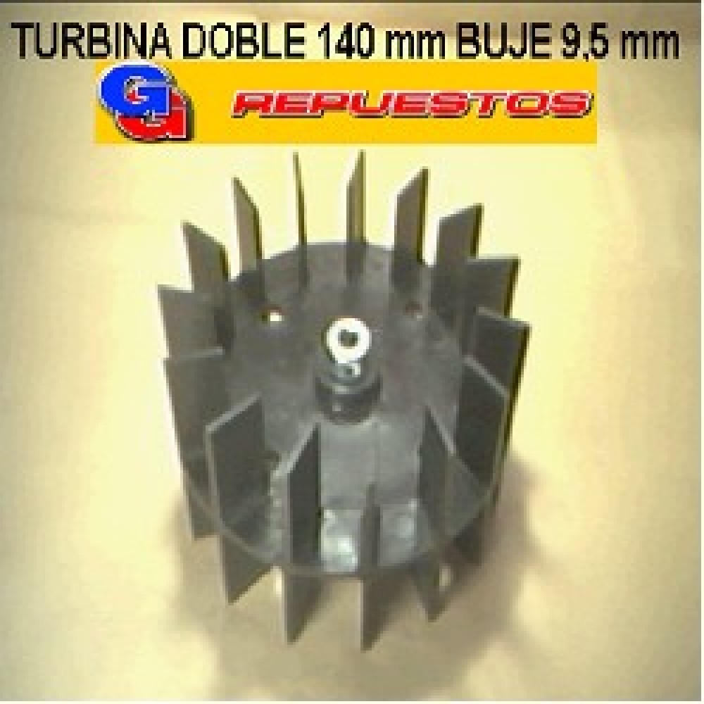 TURBINA PURIFICADOR 140 mm DOBLE BUJE DE 9,5 mm ALTO 8 cm