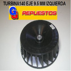 TURBINA PURIFICADOR 140 mm SIMPLE BUJE 9.5 mm IZQUIERDA.