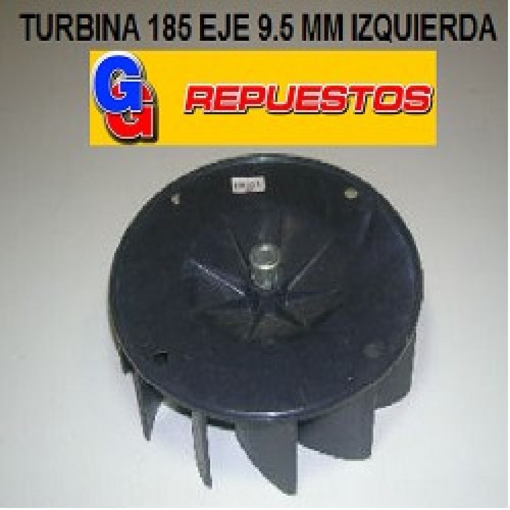 TURBINA PURIFICADOR 185 mm ABIERTA EJE 9.5 mm IZQUIERDA ALTO 5.5 cm