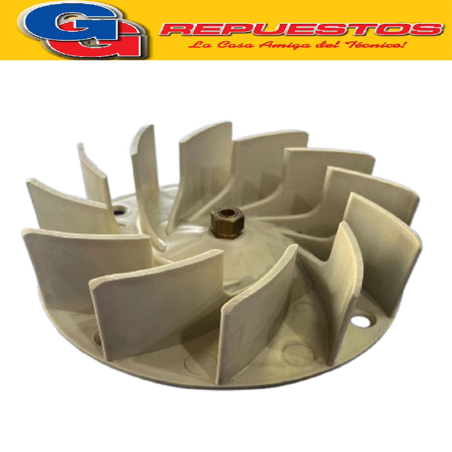TURBINA PURIFICADOR 195 mm C/TCA DE BRONCE IZQUIERDA .8mm