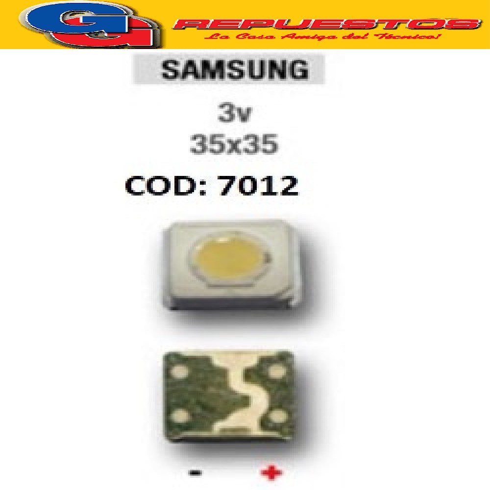 LED PANTALLA 3V 35X35 35X37 BACKLIGHT COMPATIBLE CON SAMSUNG