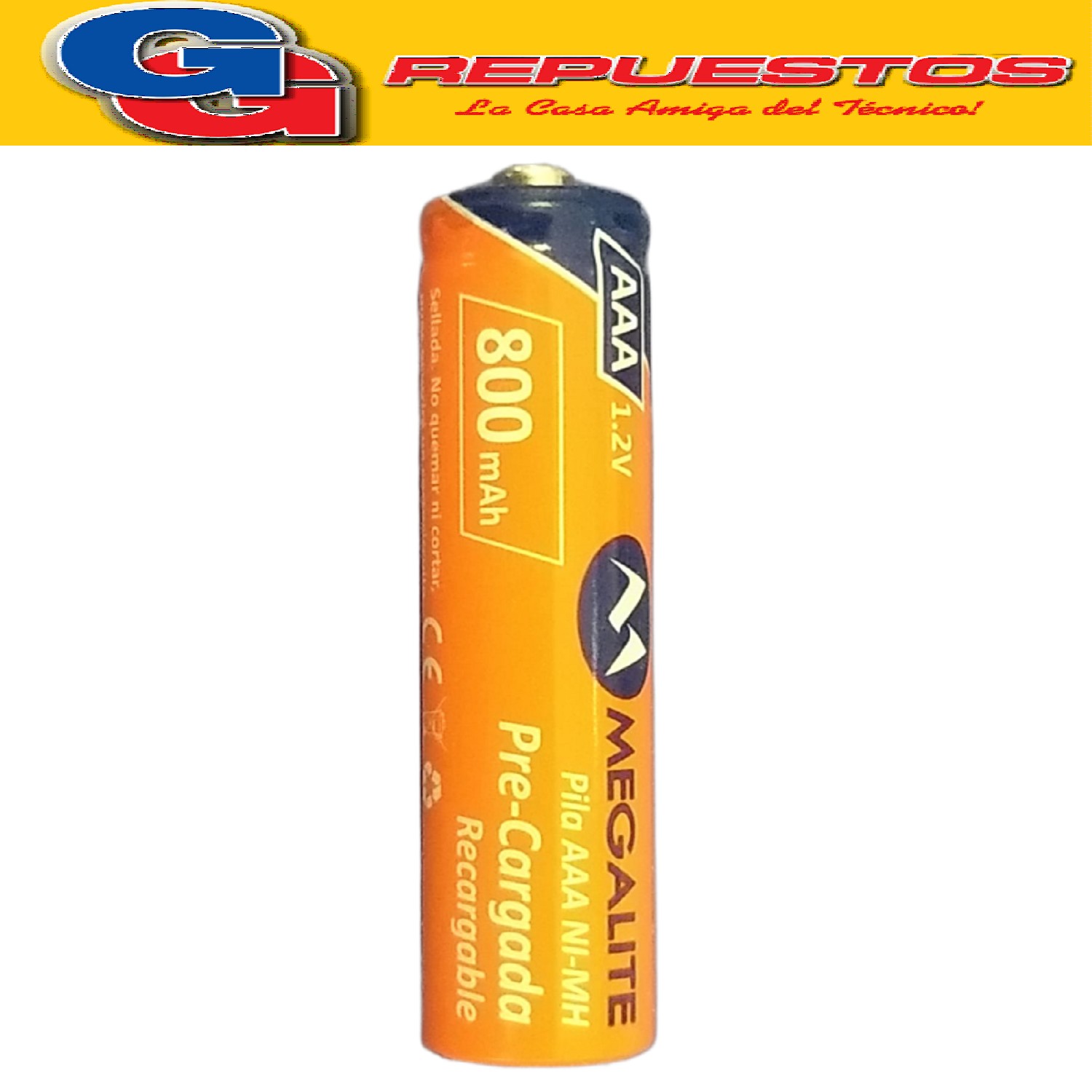 PILAS RECARGABLE AAA P800 MEGALITE 1.2V 800MA X1 NI-MH   JA2 562 KODAK