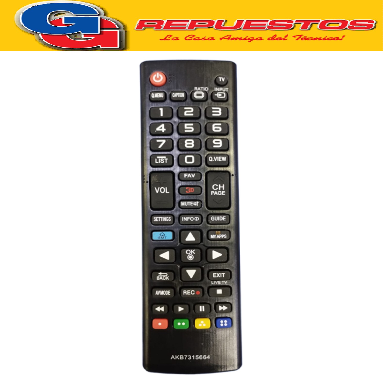 CONTROL REMOTO SMART TV LED COMPATIBLE CON LG AKB73715664  3 839 AKB7315664