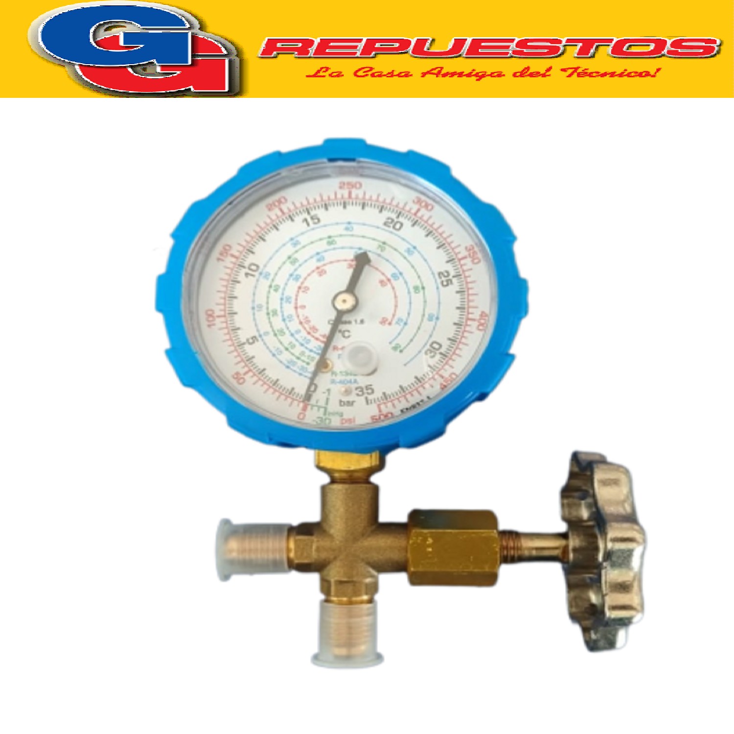 MANIFOLD SIMPLE R410 R404 R22 R134 BAJA