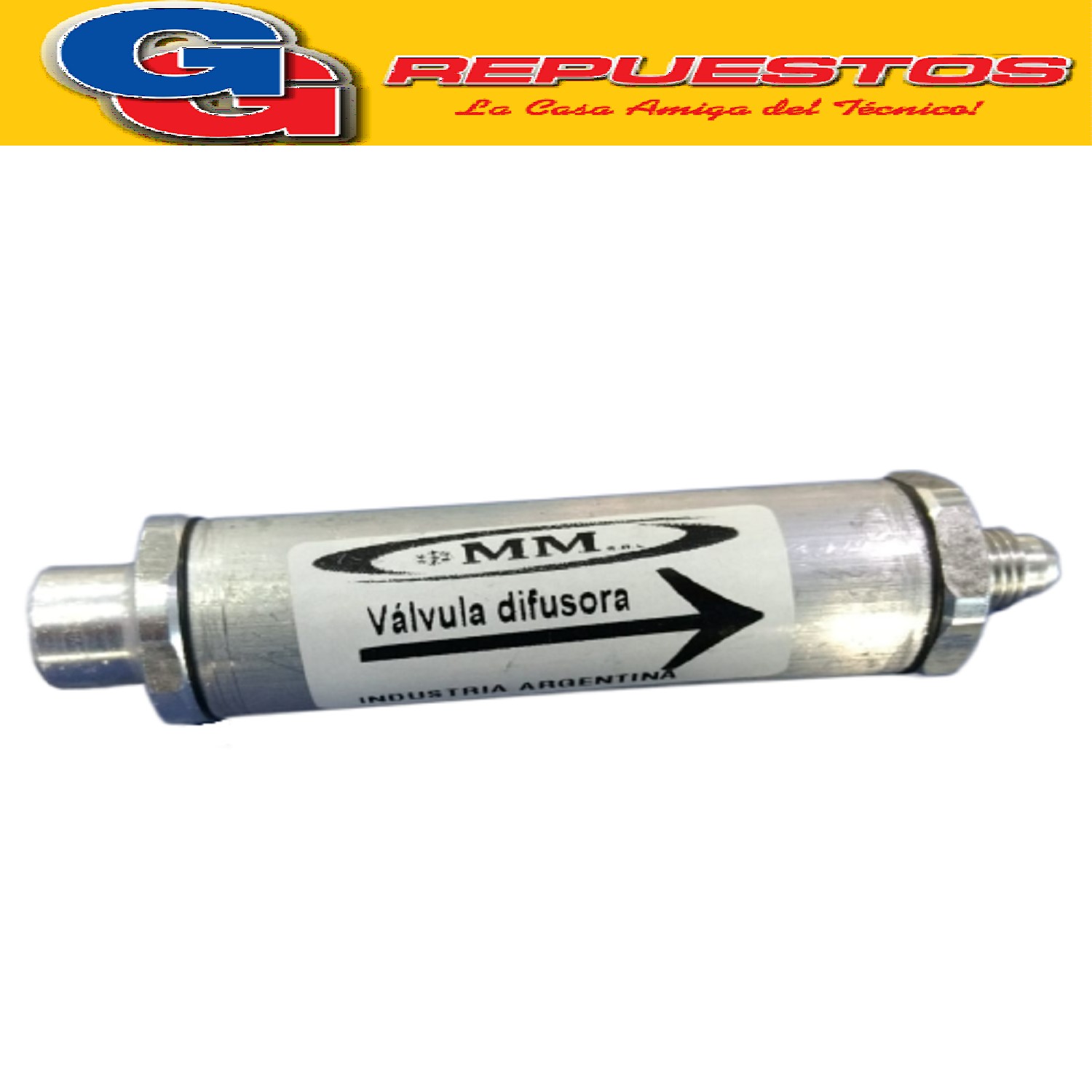 VALVULA DIFUSORA PARA CARGAR GAS REFRIGERANTE ROSCA 1/4 HEMB RA A 1/4 MACHO