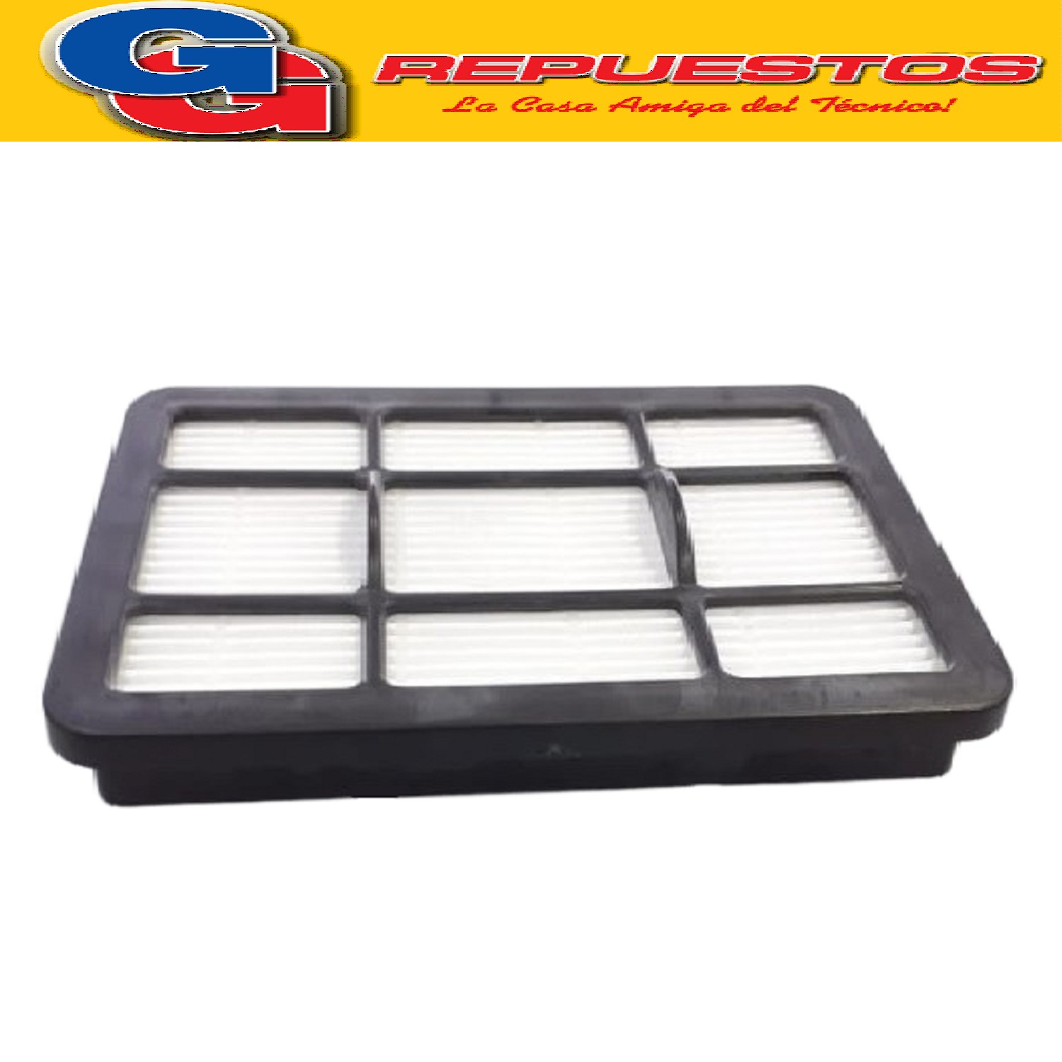 FILTRO HEPA RECTANGULAR ASPIRADORA LILIANA MEDIDA S EXTERIORES LARGO TOTAL 13.1 CM ANCHO TOTAL 8.6 CM ESPESOR 1.6 CM y LARGO DONDE CALZA 12.1CM ANCHO DONDE CALZA 7.6CM COMPATIBLE CON LOS MODELOS LA700 / LA919 / LA2000 / VCBD2200-AR 