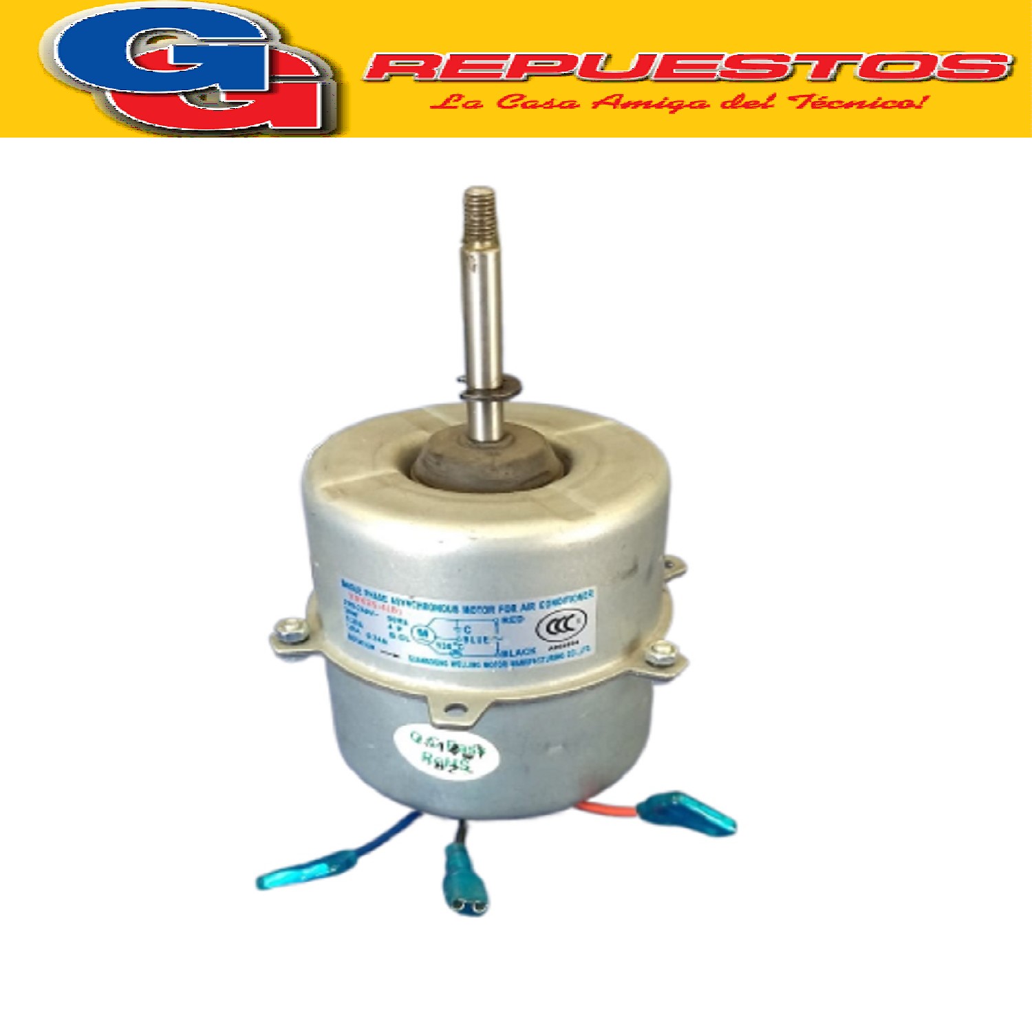 FORZADOR MOTOR CONDENSADOR AIRE ACONDICIONADO SPLIT YDK25-4B 220-240v 25W-0.28A P(DIAM. EJE 8mm GIRO ANTIHORARIO)