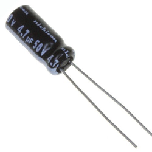 CAPACITOR ELECTROLITICO 4.7uFX50V Rad. (4x7mm) MINI