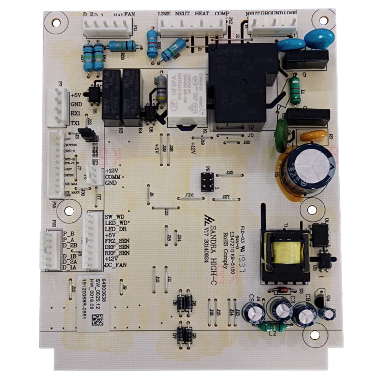 PLAQUETA HELADERA UNIDAD CONTROL ELECTROLUX DI80X MODELO ANTIGUO-DFI80-DFW64 SD (ORIGINAL)