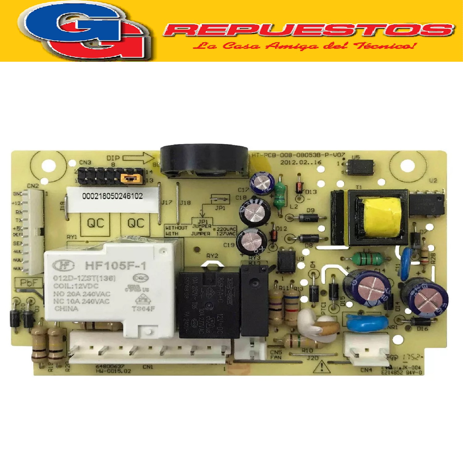 PLAQUETA HELADERA UNIDAD CONTROL ELECTROLUX DF80X-
DF80 (OR IGINAL) Cod.Oriegn:5205946 (ELECTROLUX) 64800637 (ELECTROLUX) PLACA POTENCIA DF 80 / DF 80X