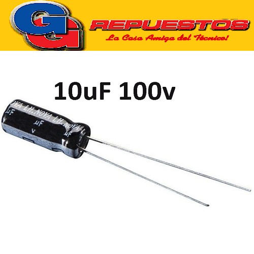 CAPACITOR ELECTROLITICO 10uFX100V Rad. (5x11mm) 105ºC