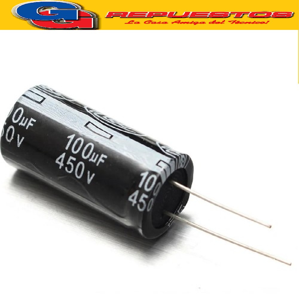 CAPACITOR ELECTROLITICO 100uFX450V Rad. (22x36mm) 105ºC