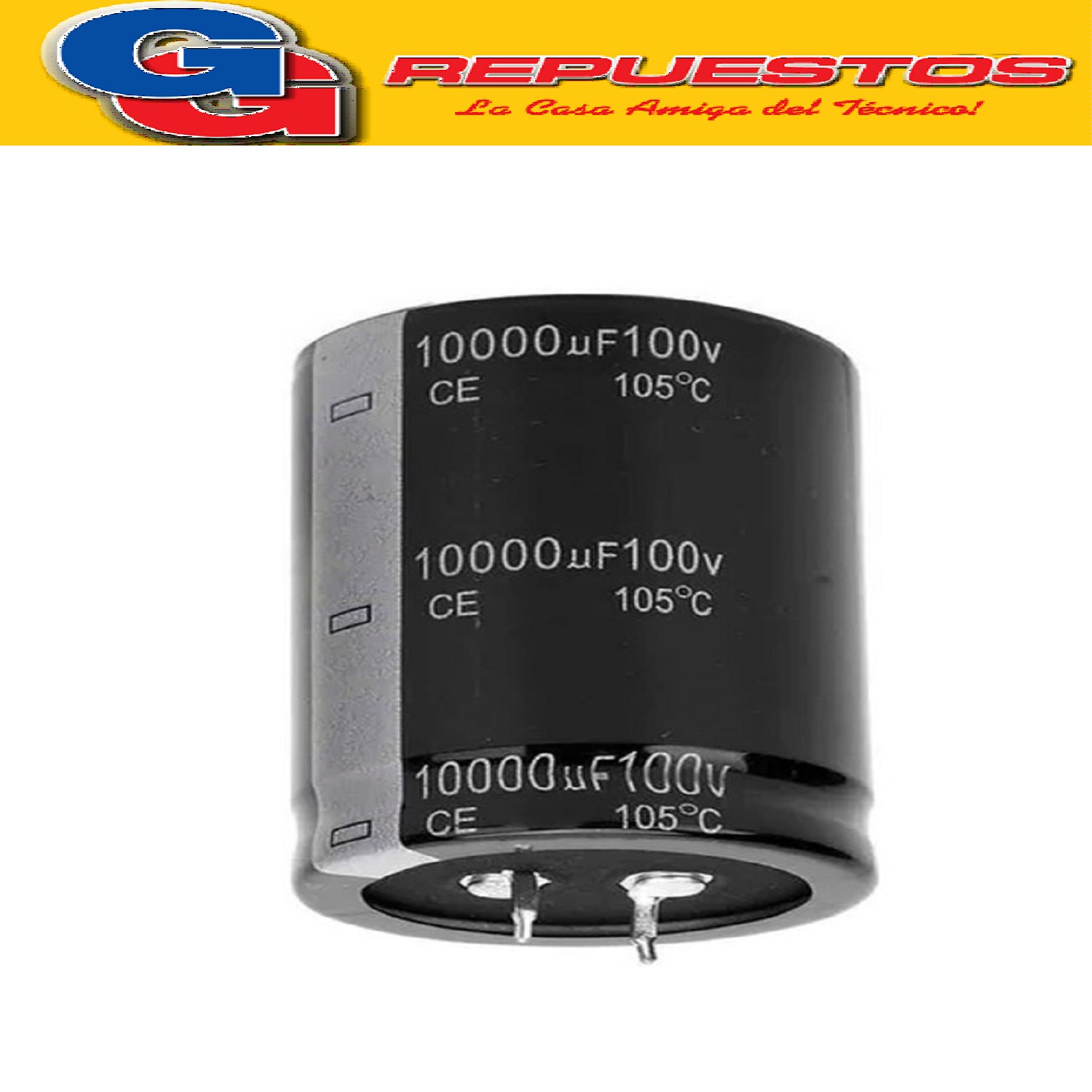 CAPACITOR ELECTROLITICO 10000uFX100V (35x75mm) Blindado