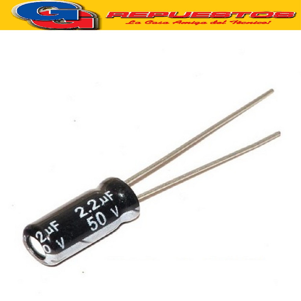 CAPACITOR ELECTROLITICO 2.2uFX50V Rad. (5x11mm) 105ºC