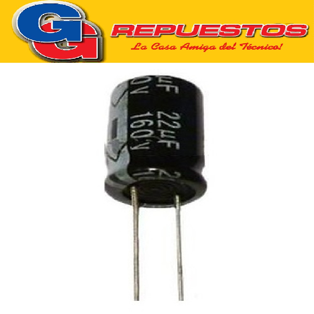 CAPACITOR ELECTROLITICO 22uFX160V RADIAL