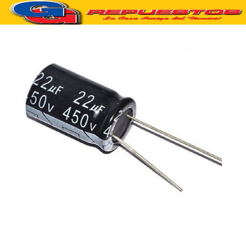 CAPACITOR ELECTROLITICO 22uFX450V Rad.  (16x26mm) 105ºC