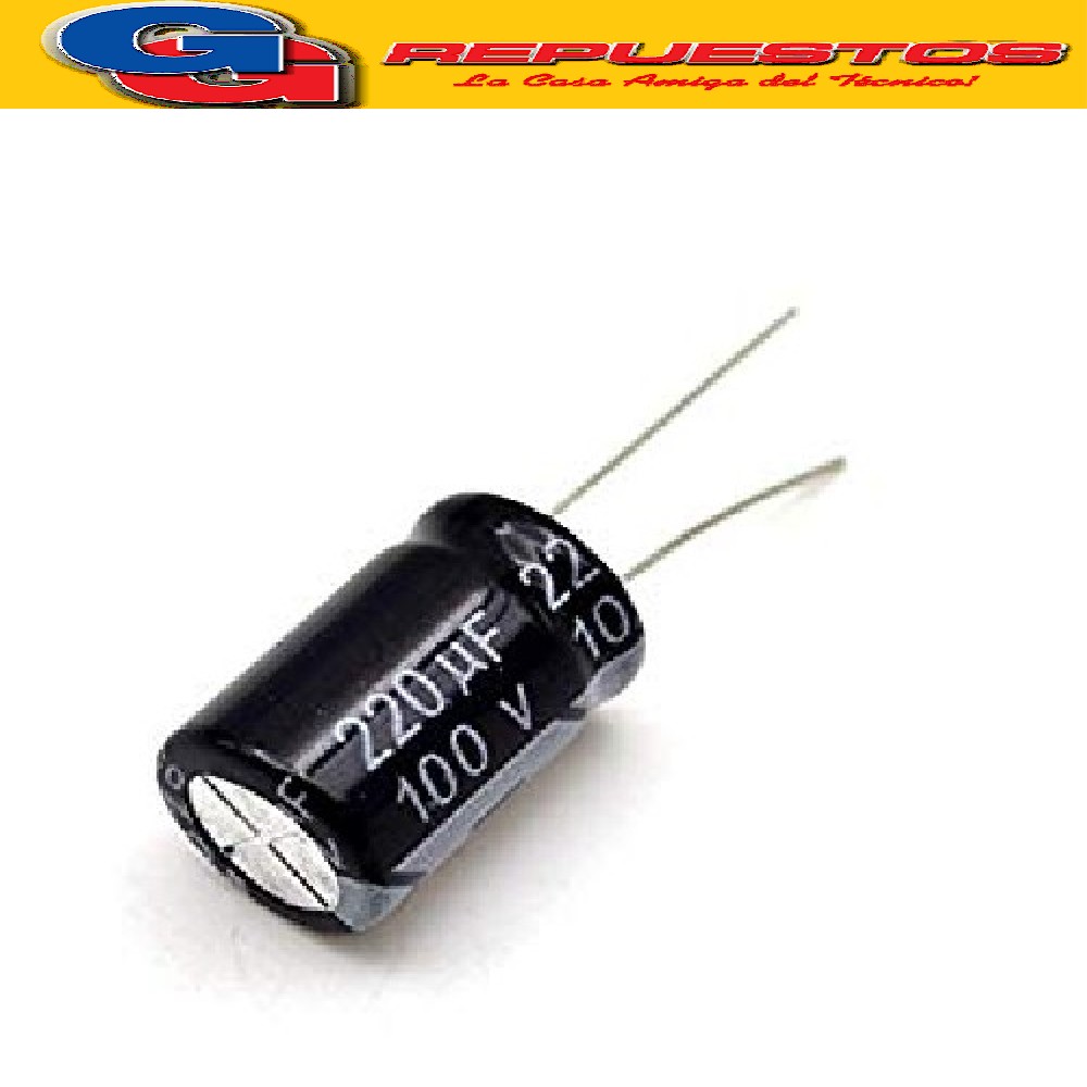 CAPACITOR ELECTROLITICO 220uFX100V RADIAL (13 x 26mm)