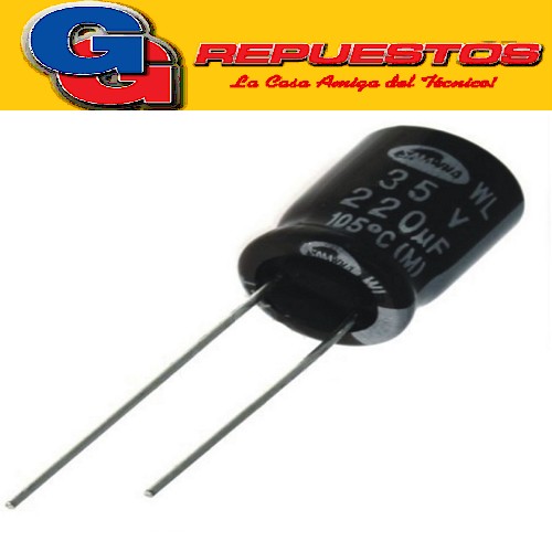 CAPACITOR ELECTROLITICO 220uFX35V Rad. (8x16mm) 105ºC