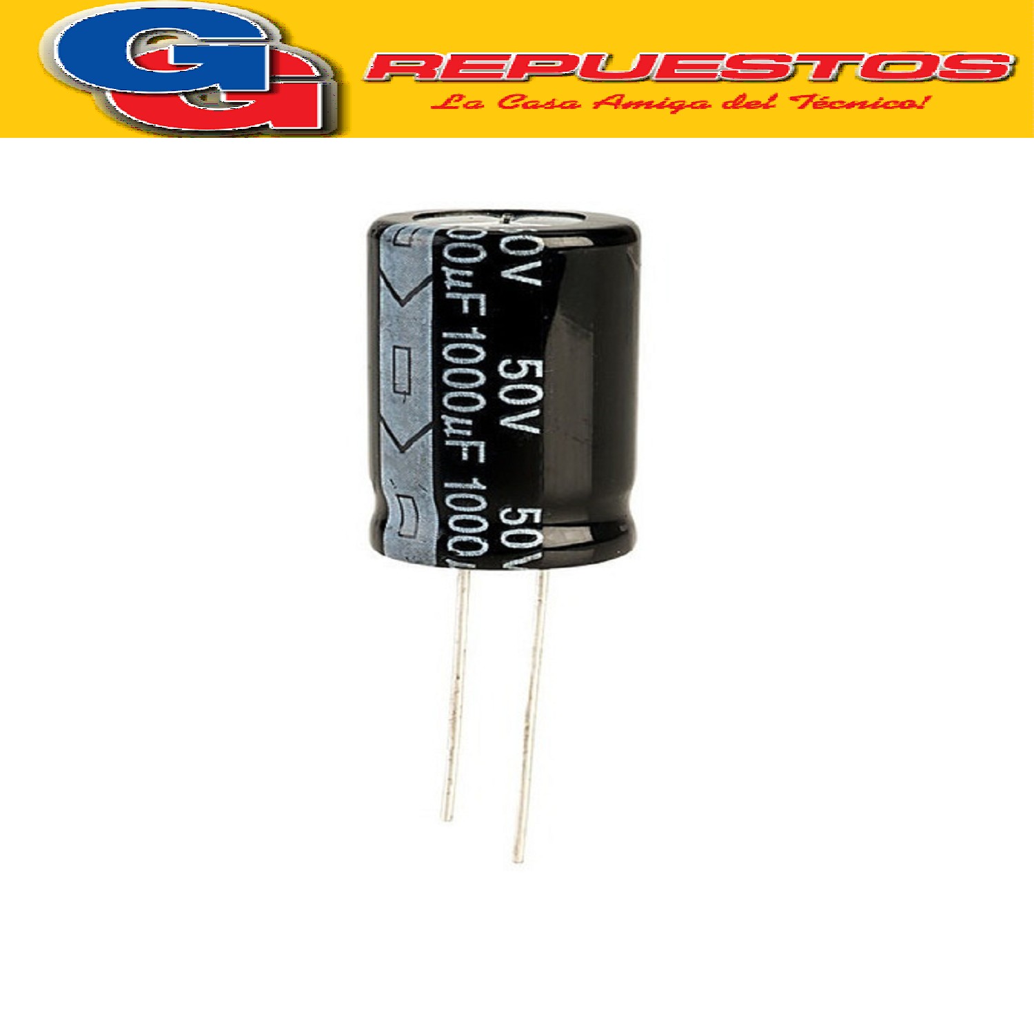 CAPACITOR ELECTROLITICO 1000uFX50V RADIAL (13x25mm)