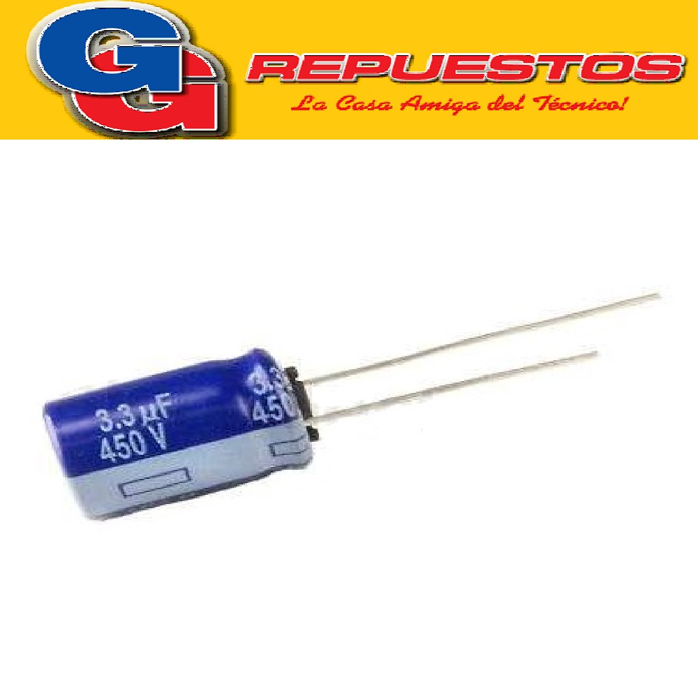 CAPACITOR ELECTROLITICO 3.3uFX450V RADIAL