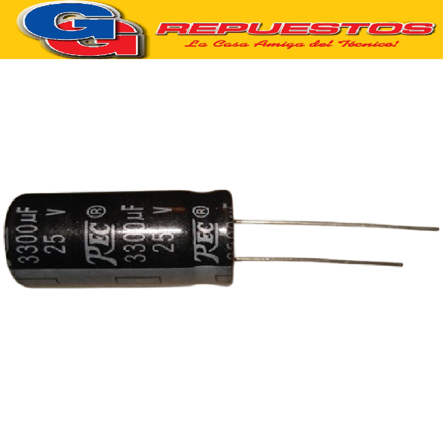 CAPACITOR ELECTROLITICO 3300uFX25V RADIAL (16 x 26mm)