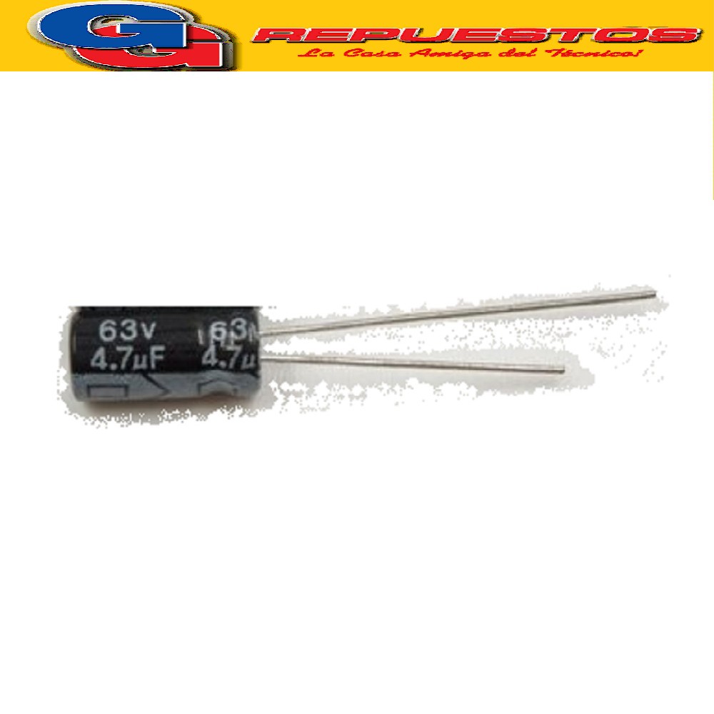 CAPACITOR ELECTROLITICO 4.7uFX63V RADIAL (5 x 11mm)