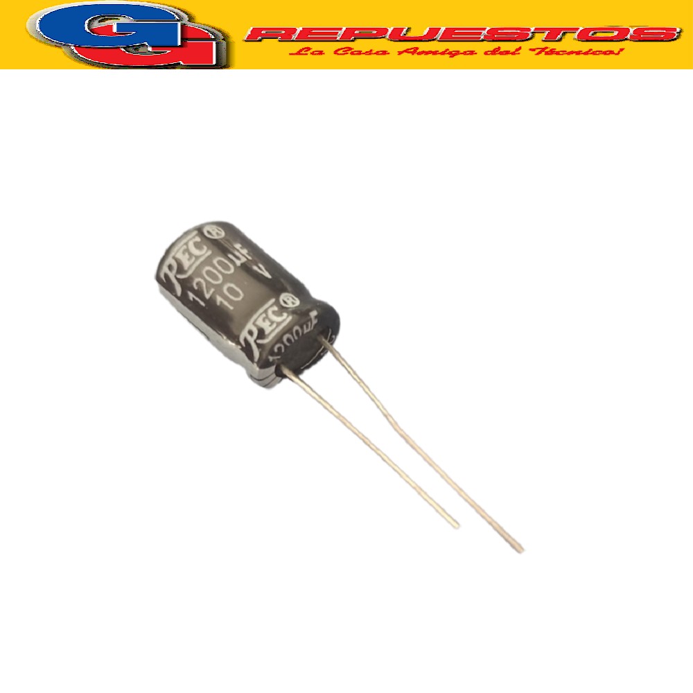 CAPACITOR ELECTROLITICO 1200uFX10V Rad.  (10x15mm) 105ºC