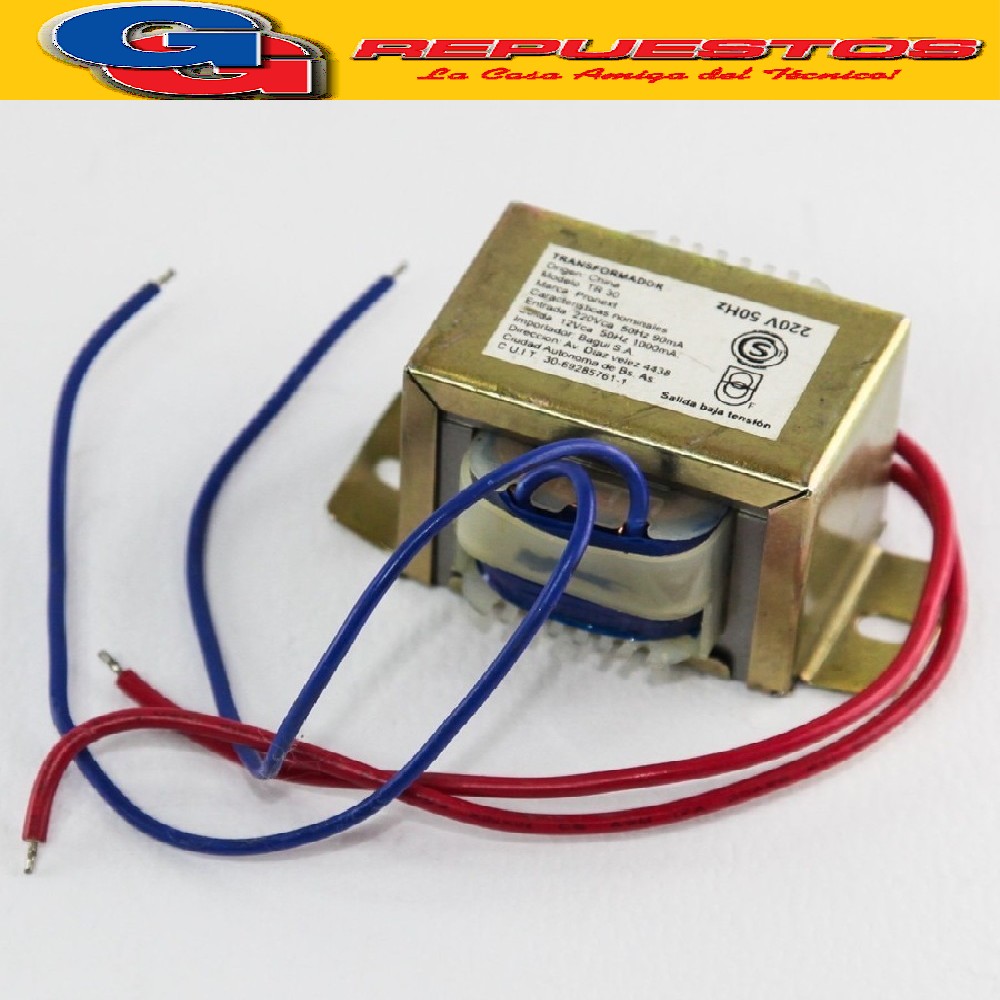 TRANSFORMADOR 15+15V 1000mA 1A 