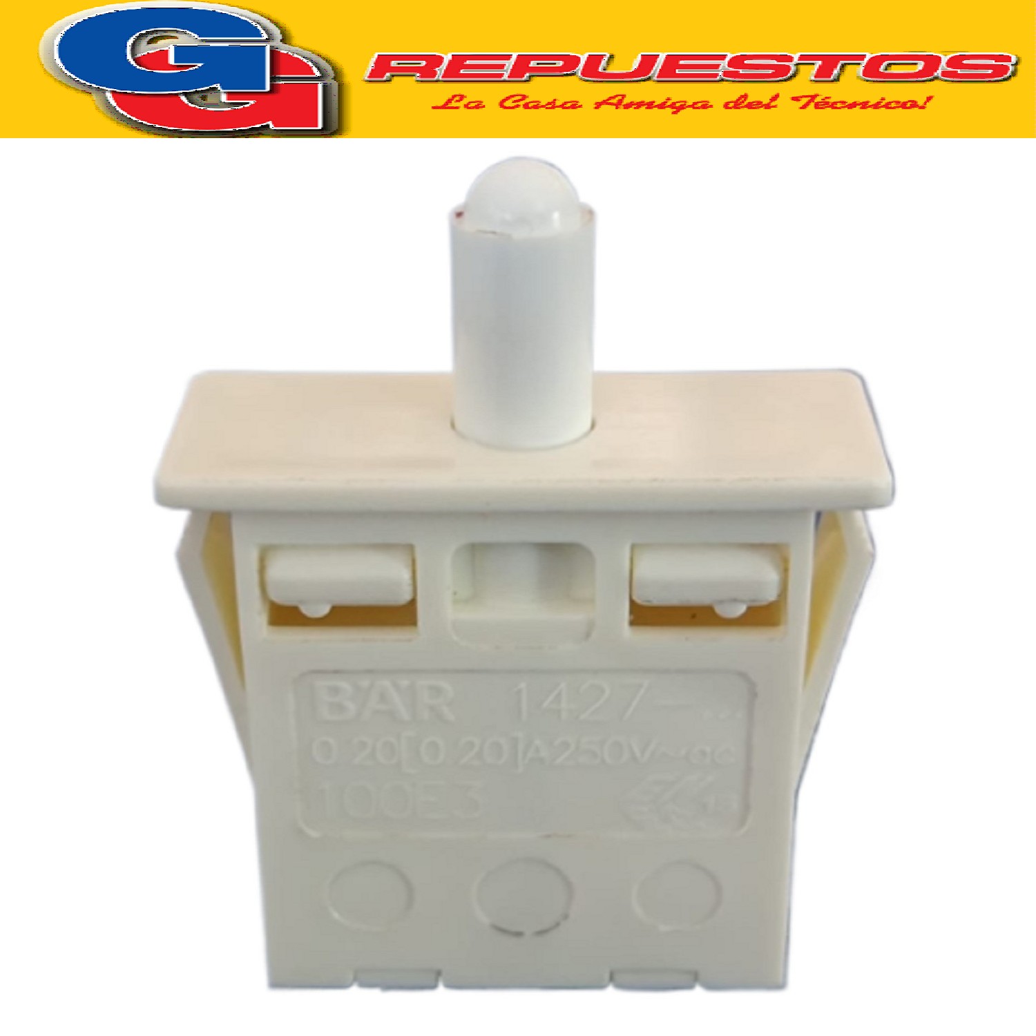 INTERRUPTOR DE LUZ HELADERA KOHINOOR KDN/KDAN-4194 ORIGINAL  KDAN-4194/7 KDN-4194/7 KDBN-4194/7 KHDB41D/8 HELADERA COLUMBIA CHD41D/9 INTERRUPTOR NORMAL CERRADO BAR 1427 0.20 A250V Cod Origen: H1431-1
 
