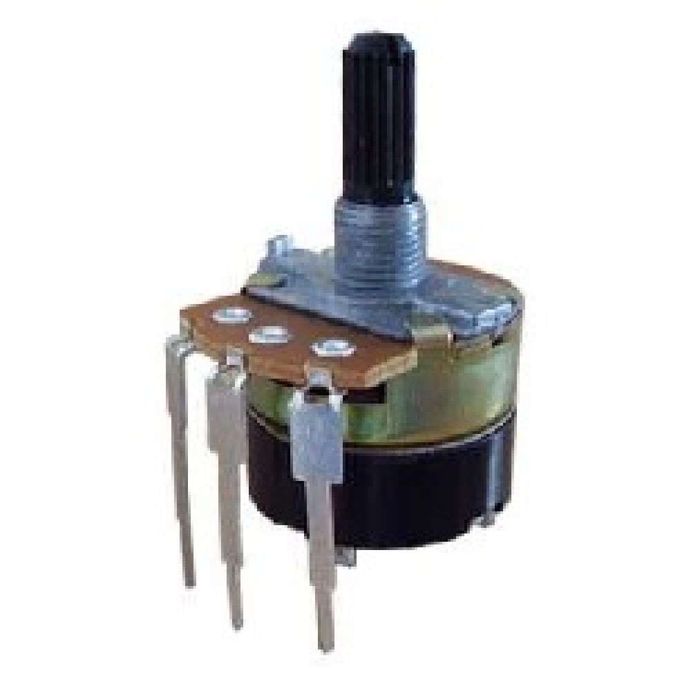 POTENCIOMETRO ROTATIVO PLASTICO 6MM 5K LOGARITMICO C/LLAVE A5K