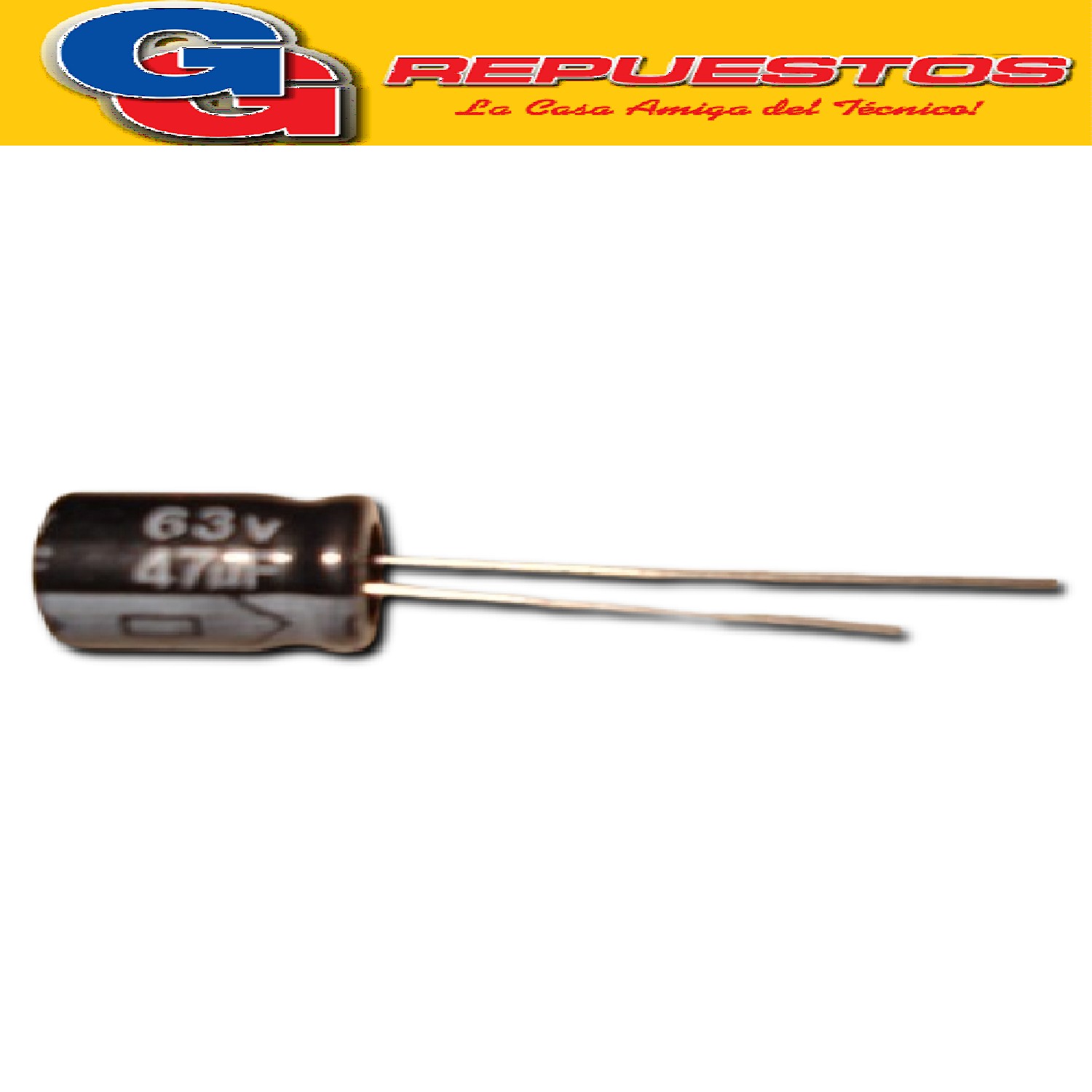 CAPACITOR ELECTROLITICO 47uFX63V RADIAL (8 x 12mm)