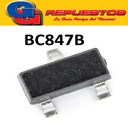 BC847B TRANSISTOR NPN BIPOLAR 100MA  45V 250MW (SOT-23) SMD