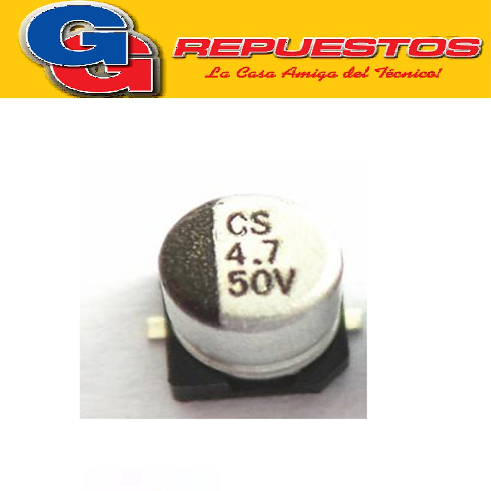 CAPACITOR ELECTROLITICO SMD 4.7uFX50V (5 x 5.4mm)