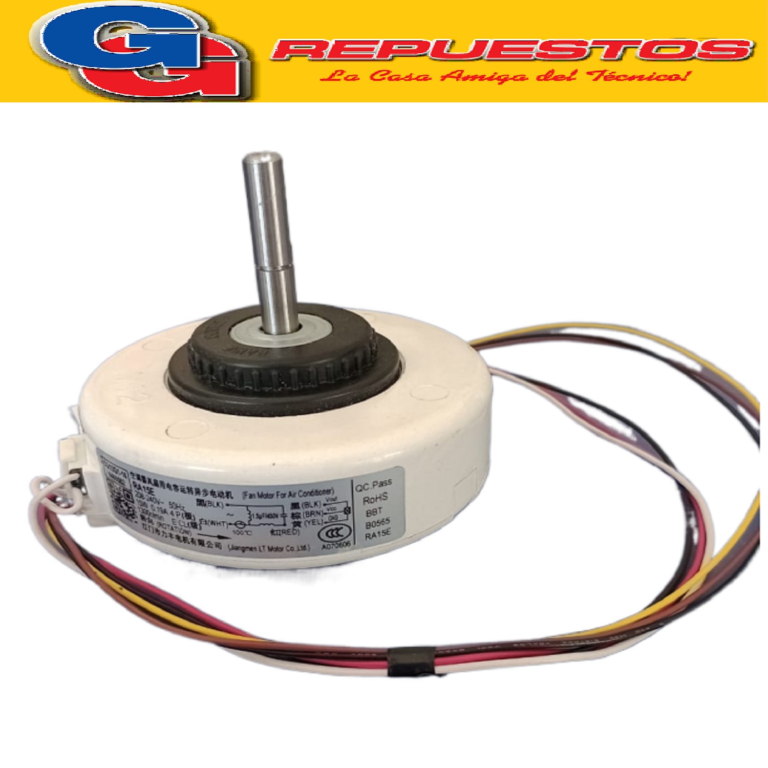 MOTOR FORZADOR EVAPORADOR DE AIRE ACONDICIONADO SLPIT  RA15  E 208-240V 50Hz 15W 019A 4P 13000 RPM 