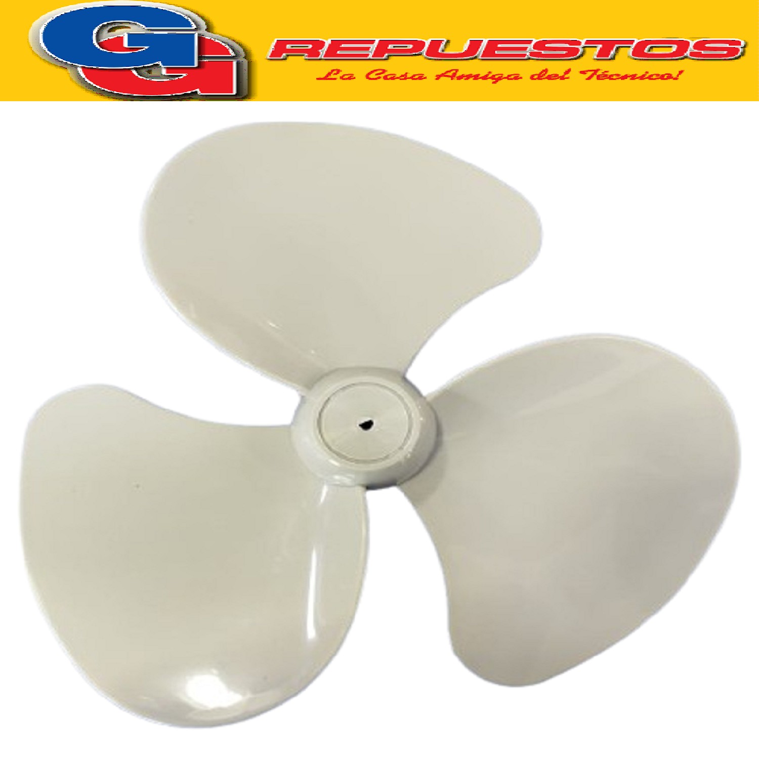 HELICE 16  EJE 8mm 1/2 CAÑA A PRESION PLASTICA (PALETA VENTILADOR)